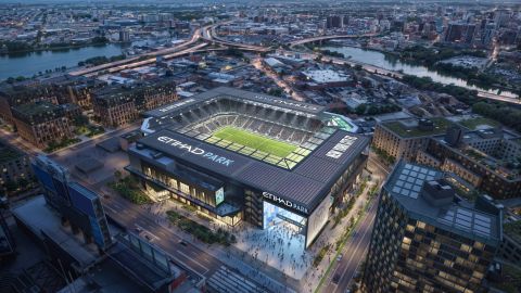 Así se verá el futuro Etihad Park en Willets Point.