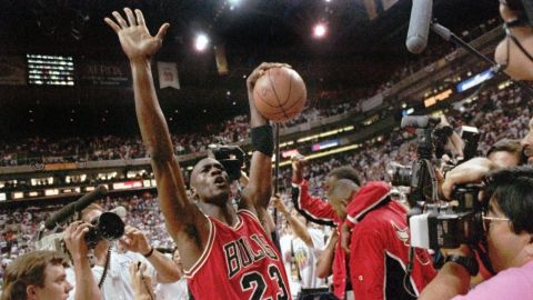 Michael Jordan con Chicago Bulls.