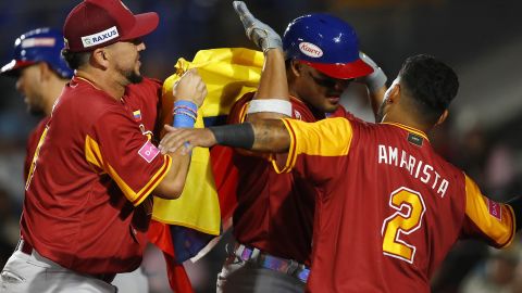 Venezuela celebra victoria ante México.