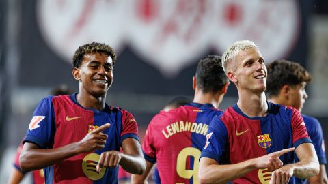 Con la vuelta de Lamine Yamal, Dani Olmo estaría en el banquillo. Marc Casadó, expulsado frente al Celta, no podrá jugar.