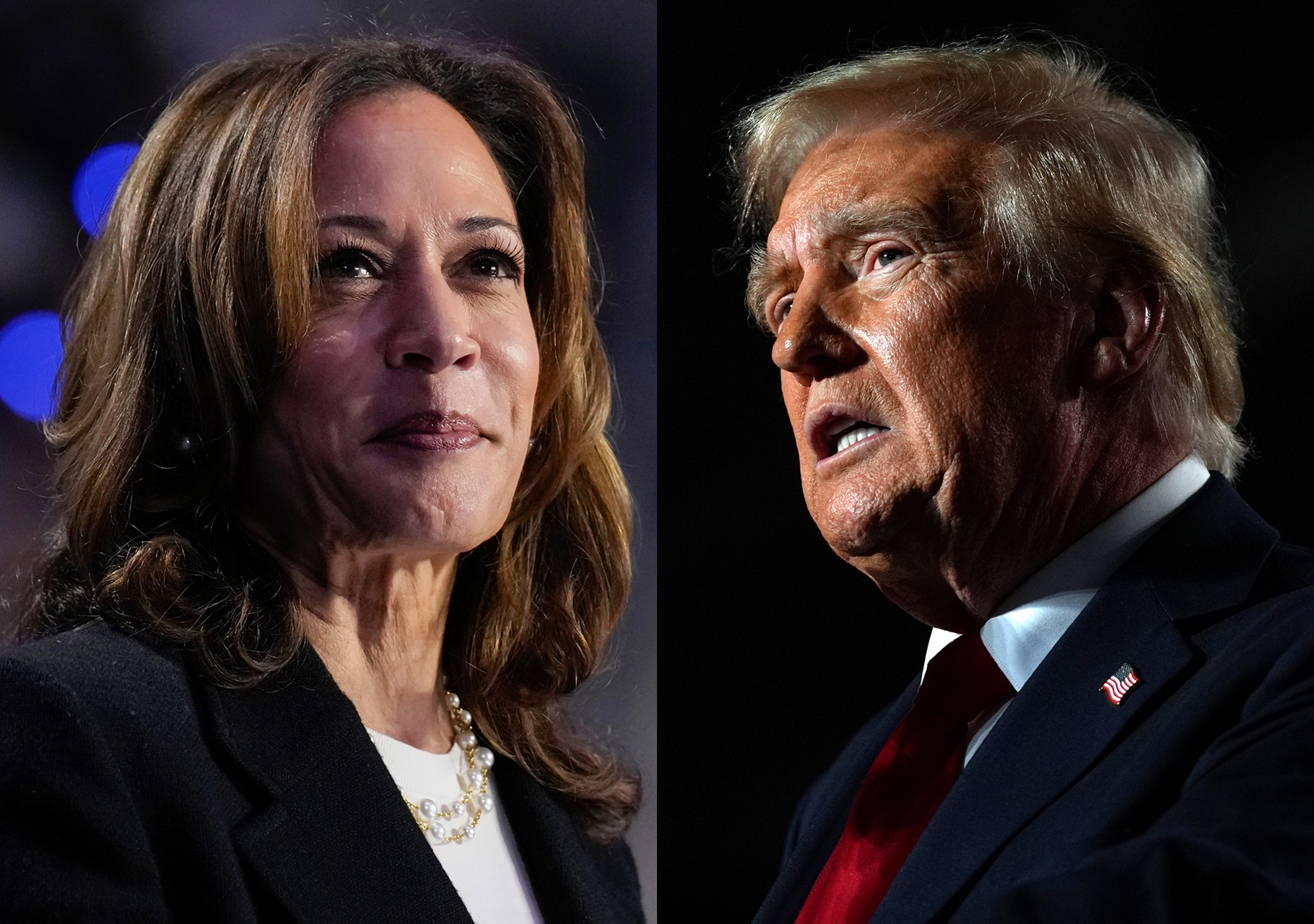 Harris y Trump eligen los mismos estados para su cierre de campaña