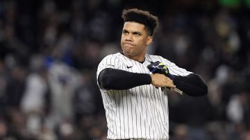 Juan Soto durante el Juego 3 de la Serie Mundial 2024 entre los New York Yankees y Los Angeles Dodgers.