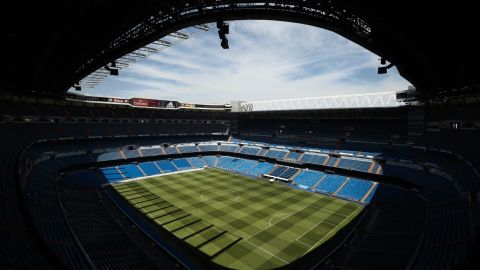 Vista del estadio Santiago Bernabéu, casa del Real Madrid.