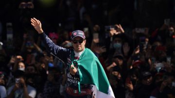 Checo Pérez durante el Gran Premio de México.