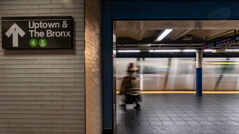 Los oficiales de la policía de Nueva York siguen tras la búsqueda de la sospechosa, que escapó de la estación poco después de empujar al hombre.