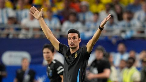 Lionel Scaloni durante un encuentro de la Copa América 2024.