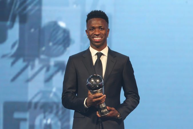 Vinícius Jr. fue el ganador del premio The Best al mejor jugador del año.