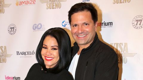 Carolina Sandoval y Nick Hernández, padre de la hija menor de la venezolana.