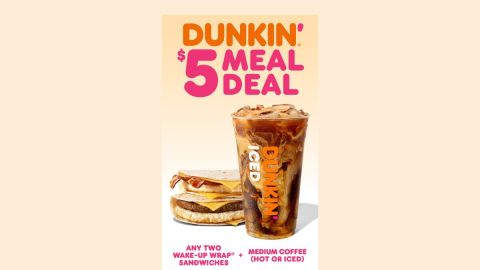 Nueva oferta de comida de $5 de Dunkin.