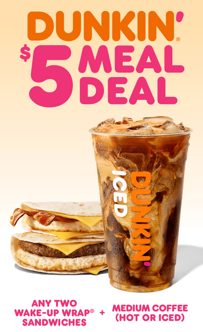 Nueva oferta de comida de $5 de Dunkin.