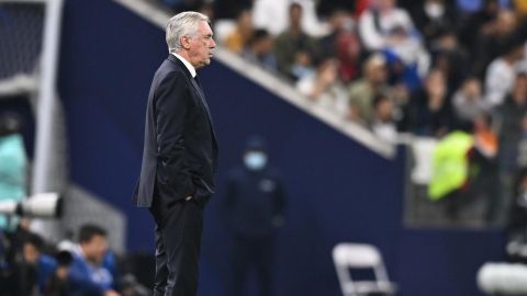 Carlo Ancelotti durante el partido entre el Real Madrid y el Pachuca