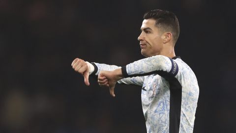 Cristiano Ronaldo durante un partido de UEFA Nations League.