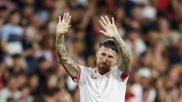 Sergio Ramos durante un partido con el Sevilla.