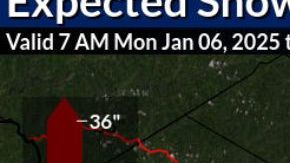 Pronóstico de nieve para el 6 de enero de 2025 en NY.