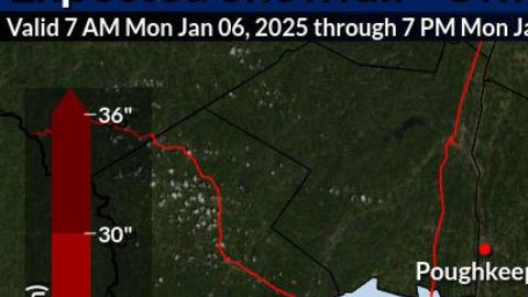 Pronóstico de nieve para el 6 de enero de 2025 en NY.