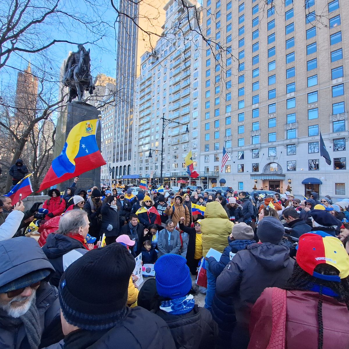 Protesta de venezolana en Nueva York