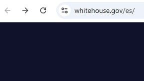 Así luce la página en español de la Casa Blanca.