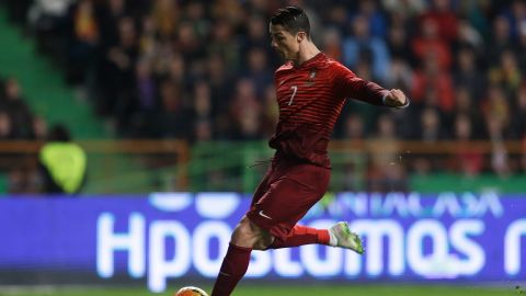 Cristiano Ronaldo durante un amistoso con Portugal en 2014.