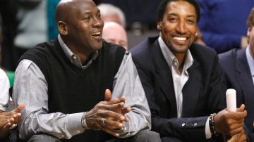 Scottie Pippen y Michael Jordan.