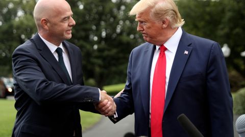 Donald Trump y Gianni Infantino durante un encuentro en 2019.