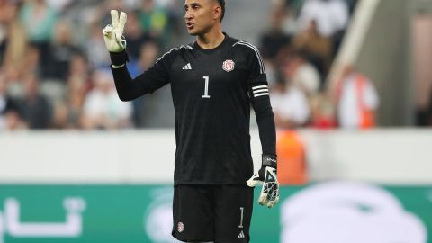 Keylor Navas durante un duelo de Costa Rica ante Arabia Saudita.