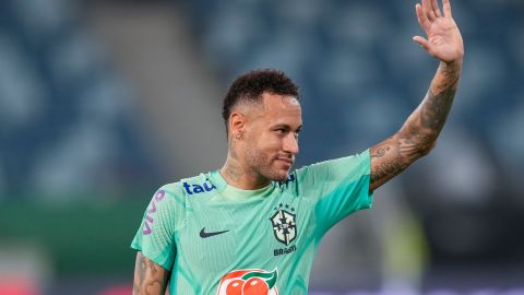 Neymar durante un partido de la selección de Brasil en 2023.