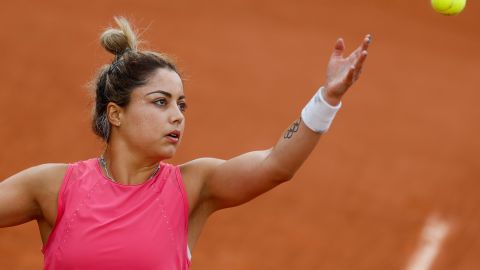 Renata Zarazúa durante un encuentro en Roland Garros en 2024.