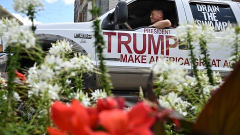 Simpatizante de Trump en Milwaukee, Wisconsin