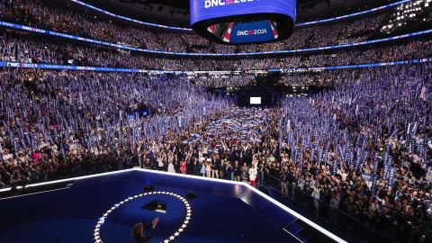 Delegados en Convención Nacional Demócrata en Chicago - agosto 2024