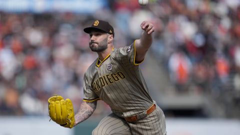 Scott durante un encuentro ante San Francisco Giants.