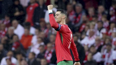 Cristiano Ronaldo durante un partido con Portugal.