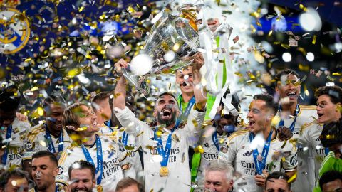 Real Madrid celebra la obtención de la UEFA Champions League 2023-2024.