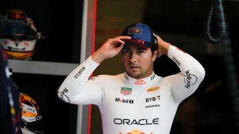 Checo Pérez durante el Gran Premio de Abu Dabi en 2024.