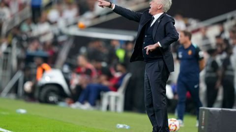 Carlo Ancelotti durante un partido del Real Madrid.