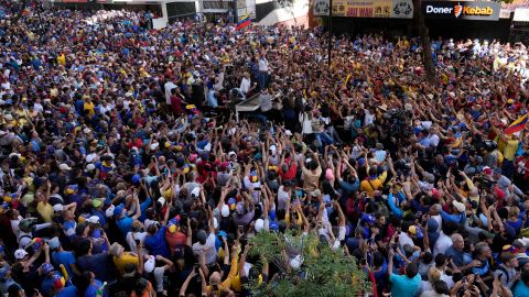 Protesta de opositores de Nicolás Maduro en Caracas, Venezuela