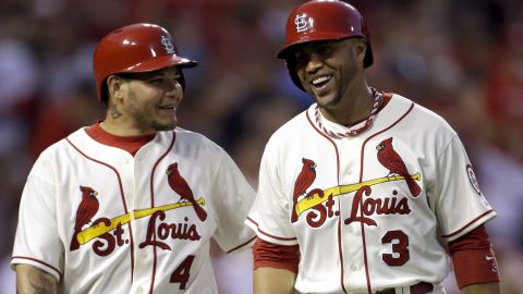 Carlos Beltrán (R) y Yadier Molina (L) también compartieron por varios años en St. Louis Cardinals.