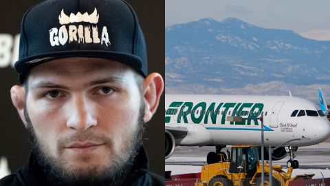 Khabib Nurmagomedov polémica con aerolínea Frontier.