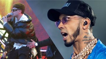 Gabito y Anuel AA en el gran opening del Super Bowl LIX.