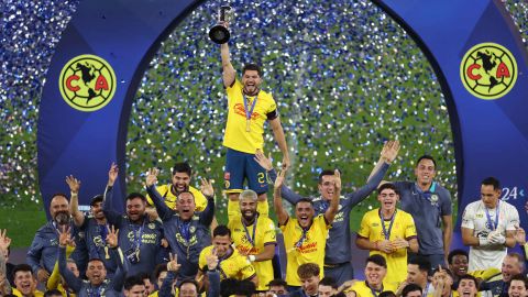 Las Águilas del América tras ganar el torneo Apertura 2024 de la Liga MX.