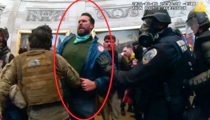 Klete Keller in the Rotunda of the United States Capitol on January 6, 2021, in Washington.