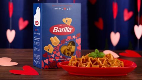 Barilla trae de regreso la pasta en forma de corazón, ideal para una cena romántica en san Valentín.