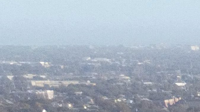 Una vista aérea del Caesars Superdome.