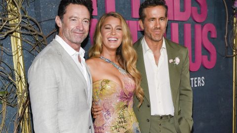 Hugh Jackman, Blake Lively y Ryan Reynolds.