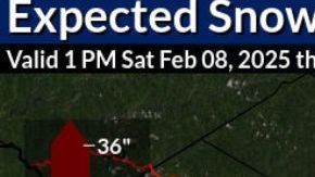 Pronóstico de acumulación de nieve este fin de semana en NY, NJ y CT.