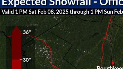 Pronóstico de acumulación de nieve este fin de semana en NY, NJ y CT.