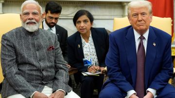 Trump elogió a Modi durante su reunión y dijo que es "su amigo".