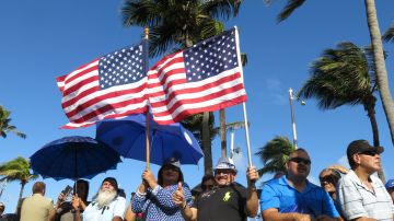 Simpatizantes de la estadidad y del Partido Nuevo Progresista en San Juan, Puerto Rico