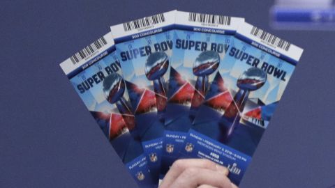 Imagen referencial de los tickets del Super Bowl.