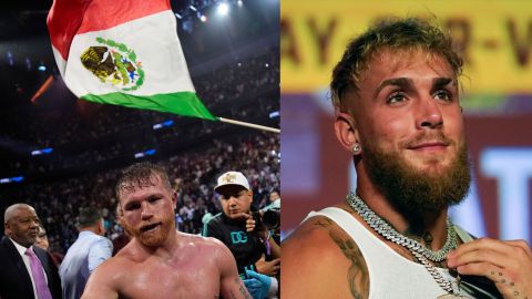 Saúl 'Canelo' Álvarez y Jake Paul.