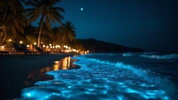 Playa bioluminiscente